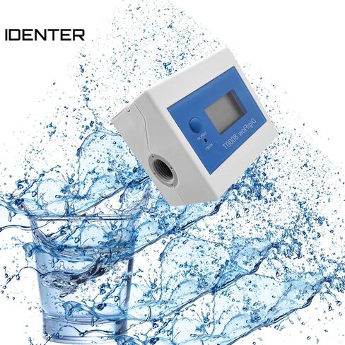 مقياس تدفق المياه الرقمي للري وخرطوم الحديقة - 3/8 بوصة GHT GPM مراقب استخدام المياه لمرشات العشب ووصلة RV والصنبور الخارجي، عداد دقيق لاستهلاك المياه in Kuwait