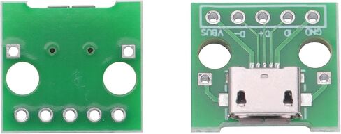 50 حزمة من محول Micro USB أنثى إلى 5 دبابيس DIP - لوحة محول PCB للوحة الخبز، DIY، Raspberry Pi، مشاريع Arduino in Saudi Arabia