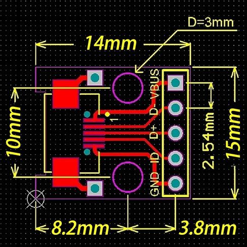 50 حزمة من محول Micro USB أنثى إلى 5 دبابيس DIP - لوحة محول PCB للوحة الخبز، DIY، Raspberry Pi، مشاريع Arduino in Saudi Arabia