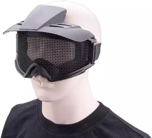 نظارات تكتيكية Airsoft سلكية شبكية من الفولاذ، نظارات كيندو الواقية عدسة شبكية معدنية نظارات حماية عيون الصيد للصيد والرماية في الهواء الطلق. in Kuwait