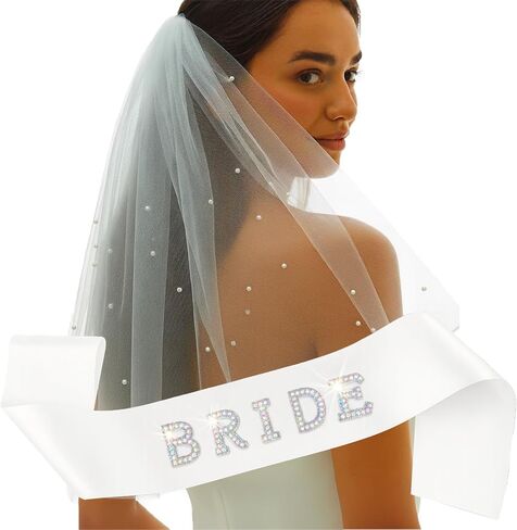 العروس لتكون Sash Veil Bachelorette Party Accessories ، زخرفة دش الزفاف ، هدايا المشاركة للعروس in Kuwait