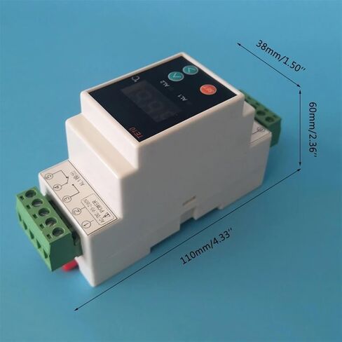Din Thermostat with Sensor Standard 2 Relay Output Function -40~110℃ High/Low Temperature NO NC Common Output 7A/250VAC in Saudi Arabia