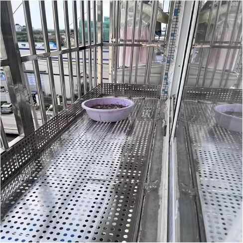 لوح مثقوب من الفولاذ المقاوم للصدأ 304 - حماية للشرفة مقاس 35 × 110 سم وشبكات شاشة معدنية مزخرفة لتعزيز المتانة والجاذبية الجمالية والتطبيقات المتنوعة in Kuwait