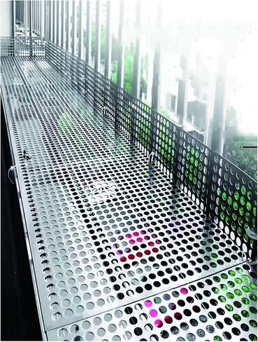 لوح مثقوب من الفولاذ المقاوم للصدأ 304 بطول 100 سم، لوحة شبكية معدنية للشاشات المزخرفة، تصميم فتحة متينة، مثالي لمشاريع المنزل والحديقة (80 × 100 سم) in Kuwait