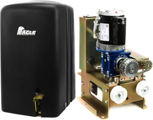 Eagle-1000 FR 1/2 HP Slide Gate Operator Motor for Residential Access Control Entrance - up to 27' ft 600lbs for Home or Light Commercial Businesses with 2 Remotes, Receiver, and Photo Eye Monitor in Kuwait