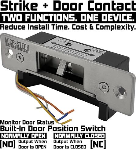 Heavy Duty Electric Strike Door Lock ANSI Standard with Signal Output/Door Position Indicator for Access Control System | Fail-Secure/Fail-Safe Adjustable | NO/NC Output | 12VDC Input Voltage in Saudi Arabia
