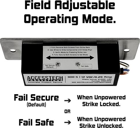 Heavy Duty Electric Strike Door Lock ANSI Standard with Signal Output/Door Position Indicator for Access Control System | Fail-Secure/Fail-Safe Adjustable | NO/NC Output | 12VDC Input Voltage in Saudi Arabia