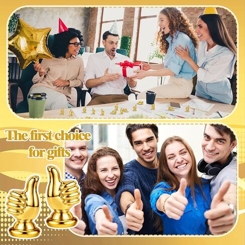 Novabright 50 Pcs Thumbs up Trophy Award Mini Resin Gold Trophy Cups Bulk Tiny Good Job Statue Small Awards and Trophies Office Reward Gifts for Employee Colleague Teacher Nurse Adults in Saudi Arabia