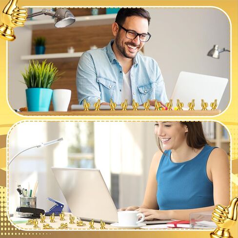 Novabright 50 Pcs Thumbs up Trophy Award Mini Resin Gold Trophy Cups Bulk Tiny Good Job Statue Small Awards and Trophies Office Reward Gifts for Employee Colleague Teacher Nurse Adults in Saudi Arabia