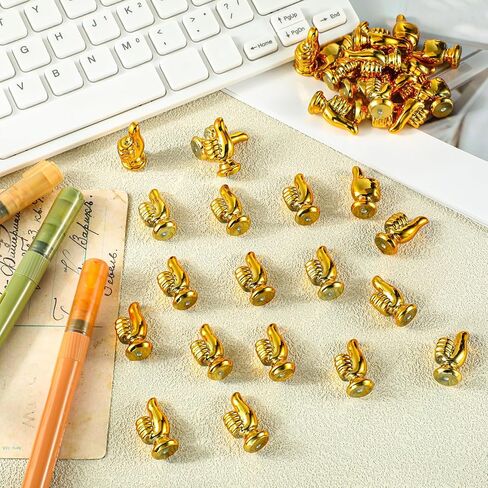 Novabright 50 Pcs Thumbs up Trophy Award Mini Resin Gold Trophy Cups Bulk Tiny Good Job Statue Small Awards and Trophies Office Reward Gifts for Employee Colleague Teacher Nurse Adults in Saudi Arabia