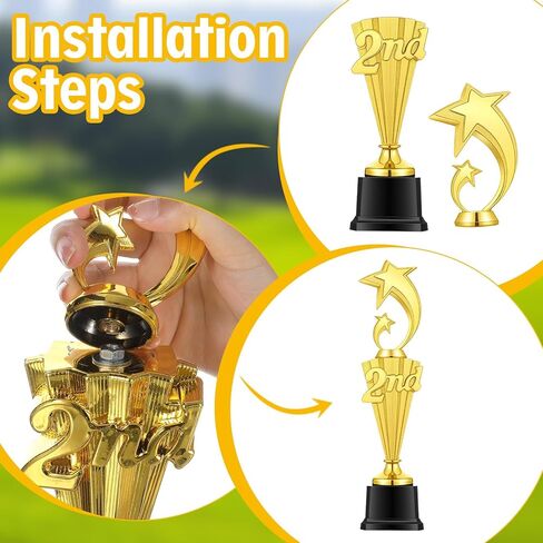 3 Pcs 3rd 2nd 1st Place Trophy First Place Plastic Trophy Award for Sports Tournament Funny Prize Cup for Football Soccer Competitions Reward Ceremony in Saudi Arabia