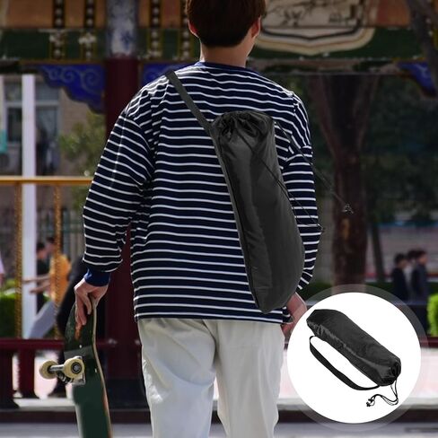 حقيبة حمل لوح التزلج مقاومة للماء سميكة من قماش أكسفورد حقيبة تخزين طويلة مع أشرطة منظم لوح التزلج للسفر والاستخدام الخارجي in Kuwait