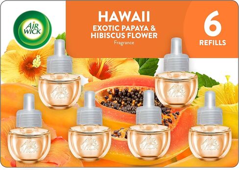 Air Wick Plug in Scented Oil Refill, 10ct, Hawaii, Air Freshener, Eco Friendly, Essential Oils in Kuwait