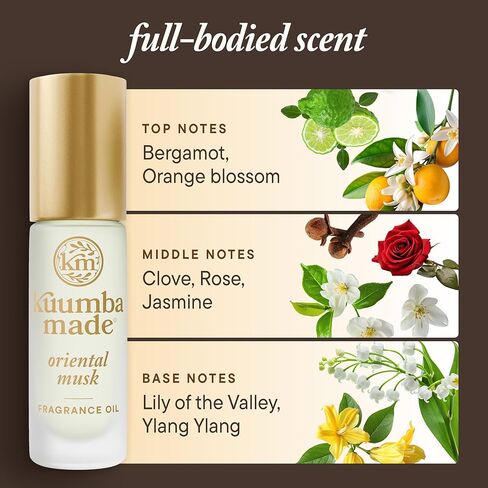 Kuumba Made Oriental Musk Fragrance Oil, Long-Lasting Scented Oil Perfume Roller, Vegan, Alcohol-Free, 0.15 Fl Oz in Saudi Arabia