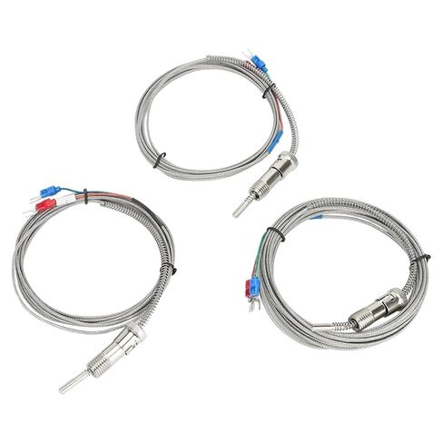 M12 *1.5 Thread Spring 0-800℃ K J Type Thermocouple Industry Temperature Sensor Stainless Steel 1M 2M 3.0M 1Pcs(M12 J Type 5M) in Kuwait