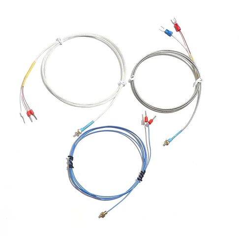 K/PT100 Type M3 M4 Copper Screw Thermocouple Temperature Sensor with 0.5M-5M PTFE Cable 200℃ 1Pcs(PT100 M3 2m) in Kuwait