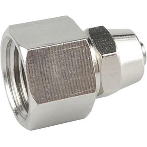 Pneumatic Tracheal Quick Connect Connector With Straight Inner Thread Locking Nut PCF6-1/8-2/10-3/12-4/16mm 1Pcs(快拧PCF10-04) in Kuwait