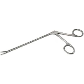 Micro Alligator Forceps ENT Hartman Lab Instruments for Ear Wax Removing Comes with Angled Shank and Crocodile Style Serrated Jaws Made of Stainless Steel (6.5" shank - silver) in Kuwait