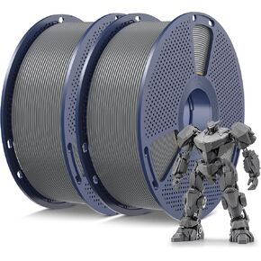 خيوط طابعة SUNLU PLA ثلاثية الأبعاد، خيوط PLA ملفوفة بدقة 1.75 مم، دقة الأبعاد +/- 0.02 مم، مواد مستهلكة جيدة لتغليف الفراغ، PLA 2 كجم إجمالاً، 1 كجم لكل بكرة، عبوة من 2، رمادي + رمادي in Kuwait