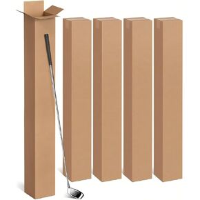 5 عبوات من صناديق شحن نادي الجولف، صندوق نادي الجولف من الورق المقوى المموج بطول 48x4x4 بوصة للشحن والتعبئة والنقل والبريد in Kuwait