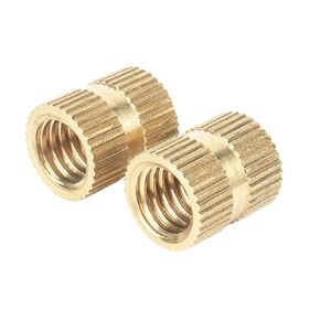 غسالات Qinlu-صواميل نحاسية مصبوبة بالحقن M3 M4 M5 M6 M8 حشوات نحاسية نحاسية مزدوجة تمر صامولة مثبتة 20 قطعة، لإصلاح المصانع (M4 X D6 X L16) in Kuwait