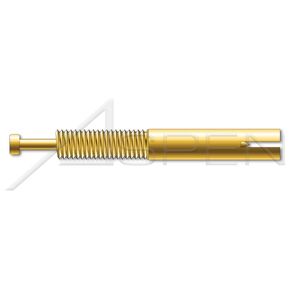 (100 pcs) 1/4" X 1-3/4", Expansion Pin Anchors, Steel, Yellow Zinc in Kuwait