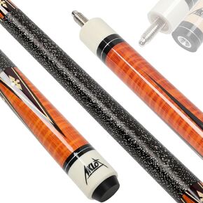 AKLOT Pool Cue Stick 58'', Top-Tier Canadian Maple Pro Billiard Cue 13mm Leather Tip, Anti-Slip Grip, 19oz Pool Stick for Adults/Beginner/Pro Player in Kuwait