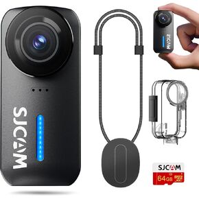 SJCAM C110 Mini 4K Thumb Body Camera with 128GB Card,3H Long Battery, EIS Stablization, 30M Waterproof Body Cam, POV Cam for Cycling, Sports, Hiking & Helmet Mounting in Kuwait