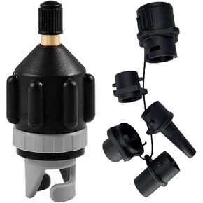 SUP Pump Adaptor Inflatable Boat Air Pump Air Valve Adapter Kit with 4 Air Valve Nozzles Paddleboard Air Nozzle Multifunctional Conversion Head in Kuwait