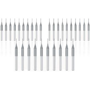 30 قطعة كربيد نهاية مطحنة النقش قاطعة المطحنة CNC بت التوجيه 1/8 "عرقوب PCB قاطعة المطحنة مجموعة 0.5/0.6/0.7 مللي متر CNC لقمة طحن الذرة راوتر بت in Kuwait