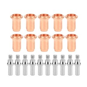 10Pcs 52582 Plasma Electrode and 51312 1.0mm Welding Nozzle Soldering Kit for PT60 Cutting Torch Consumables Nozzle in Saudi Arabia