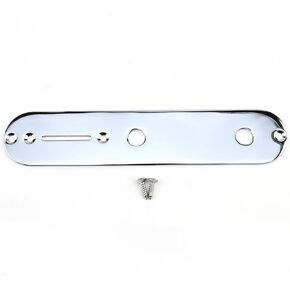 لوحة تحكم للجيتار الكهربائي من الفولاذ المقاوم للصدأ، لوحة تحكم بمقبض تحكم 9.6 مم (3/8 بوصة)، فتحات مثقوبة مسبقًا، طلاء دقيق يناسب معظم قطع غيتار Fender Tele باللون الذهبي in Kuwait