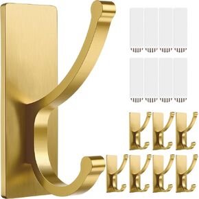 خطافات جدارية لاصقة من بيكبيف مع شريط - بدون بقايا، سهلة الإزالة، خطاف منشفة لاصق قوي وشديد التحمل، 4 عبوات بيضاء in Kuwait