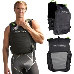 Jettribe US Coast Guard Life Vest | Black Out | Type 3 PFD | Side-Entry Jet Ski Vest in Kuwait