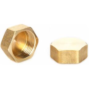 Brass BSP Female Thread Hex Head Pipe End Cap Multiple Sizes(1) in Kuwait