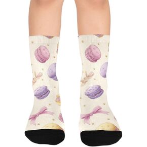 جوارب Pastel Macaron Cakes للمشي لمسافات طويلة - جوارب شتوية حرارية سميكة دافئة للأولاد والبنات للمدرسة، والارتداء اليومي والأنشطة الخارجية in Kuwait