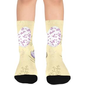 Yellow Crocus Easter Eggs Hiking Socks - Toddler Boys & Girls Warm Thick Thermal Winter Crew Socks for School, Daily Wear & Outdoor Activities in Saudi Arabia