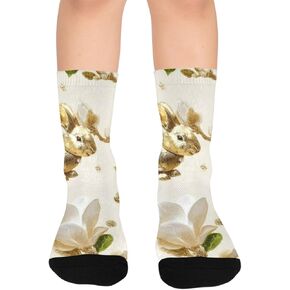 جوارب Golden Bunnies Magnolia للمشي لمسافات طويلة - جوارب شتوية حرارية سميكة دافئة للأولاد والبنات للمدرسة، والارتداء اليومي والأنشطة الخارجية in Kuwait