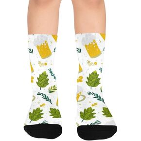 جوارب المشي لمسافات طويلة على شكل أوراق البيرة الطازجة - جوارب شتوية حرارية سميكة دافئة للأولاد والبنات الصغار للمدرسة، والارتداء اليومي والأنشطة الخارجية in Kuwait