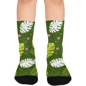 جوارب Tropical Monstera Bloom للمشي لمسافات طويلة - جوارب شتوية حرارية سميكة دافئة للأولاد والبنات للمدرسة، والارتداء اليومي والأنشطة الخارجية in Kuwait