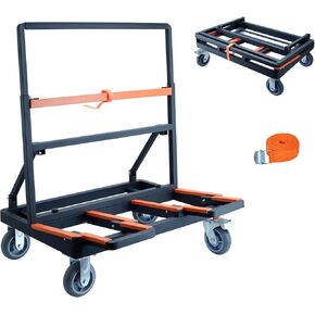 Upgrade Folding Drywall Cart Heavy Duty,2200 LBS Load Capacity Drywall Dolly,Portable Panel Cart for Moving Glass Panel Sheetrock Plywood Lumber (Orange) in Saudi Arabia