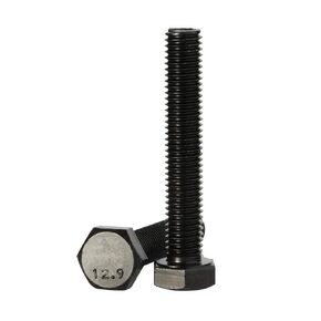 Mellewell M8 x 80mm Hex Head Screw Bolts, Fully Threaded, Alloy Steel Grade 12.9, Black Oxide Finish, Quantity 10 in Kuwait