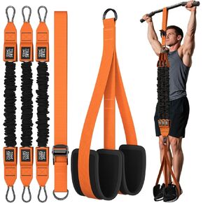 WHATAFIT Pull Up Assistance Bands, Resistance Bands for Pull Up Bar Working Out with Feet Straps ，Adjustable Heavy Duty Pull Up Assist Equipment, Home Gym Fitness Exercise Strength Muscle Training in Kuwait