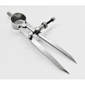 RIO 4" Spring Dividers Flat Leg Tool Gauge Distant Measuring Compass Design Layout - Part Number 0702-0044 - Stainless Steel in Kuwait