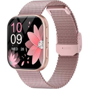 جهاز تتبع اللياقة البدنية الصحي من MorePro مع جهاز مراقبة معدل ضربات القلب/ضغط الدم على مدار الساعة طوال أيام الأسبوع، وتتبع الأكسجين في الدم/النوم، و120+ متتبع للأنشطة الرياضية، وساعة ذكية (إجراء/رد على المكالمات) مع عداد خطوات للنساء والرجال in Kuwait