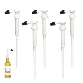 5 قطع من مضخات شراب القهوة البيضاء من جينجومي، مضخة شراب لزجاجة مونين الزجاجية سعة 750 مل، مضخة شراب القهوة البيضاء مع غطاء طرفي متضمن in Kuwait