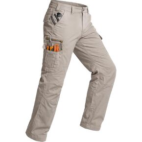 Arunlluta Work-Pants-Men-Ripstop-Tactical-Cargo-Pants-Water Resistant-Mens-Hiking-Pants-9 Pockets-for Outdoor Worker in Kuwait