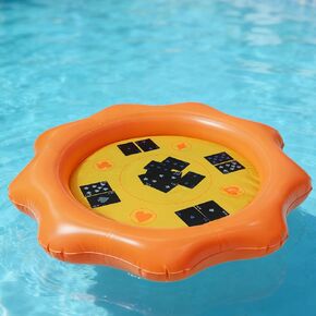 طاولة ألعاب حمام السباحة العائمة مع بطاقات لعب مقاومة للماء، طاولة ألعاب قابلة للنفخ على حمام السباحة مقاس 40 بوصة للبالغين، صينية تقديم مشروبات مثلجة وبار للنزهات الخارجية والشاطئ وحفلات أعياد الميلاد in Kuwait