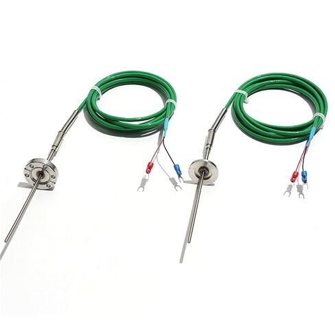 KF CF K Type Thermocouple 2M Thermal Resistance Flange Temperature Sensor Flexible Probe 3 * 100mm 1Pcs(2M CF Flange50mm) in Kuwait