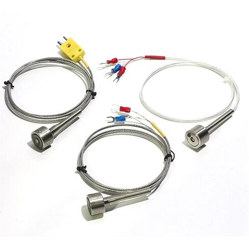 K Type U-Shape Interface/PT100/K Plugs Magnetic Adsorption Thermocouple with Stainless Steel Shielded Wire 1Pcs(K U-Shape Inter 5m) in Kuwait